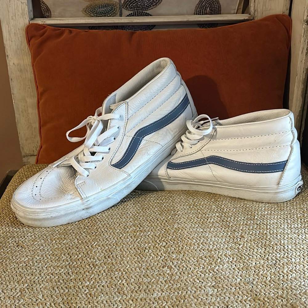 Vans -Mid Leather True White Moon Men Size 13